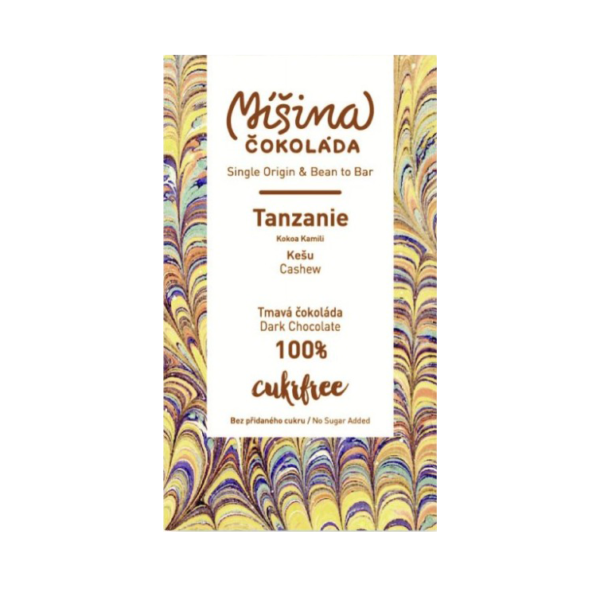 Míšina čokoláda Cukrfree 100% Tanzanie Kešu